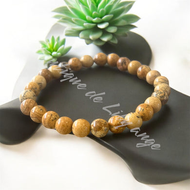 Bracelet Jaspe Paysage 6mm