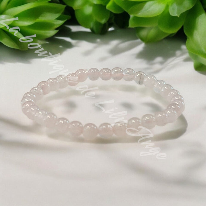 Bracelet Quartz rose 6 mm A