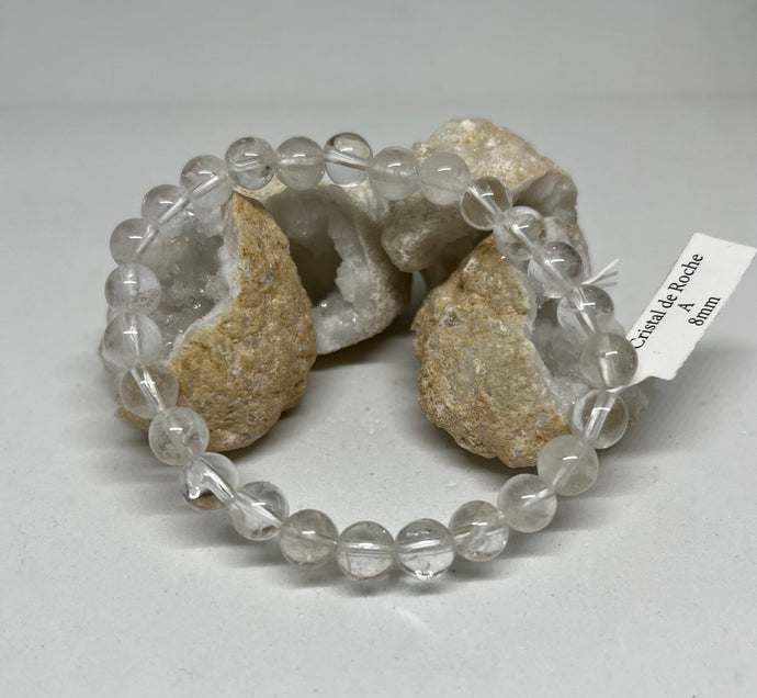 Bracelet Cristal de roche 8 mm A