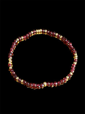 Bracelet Grenat 4 mm