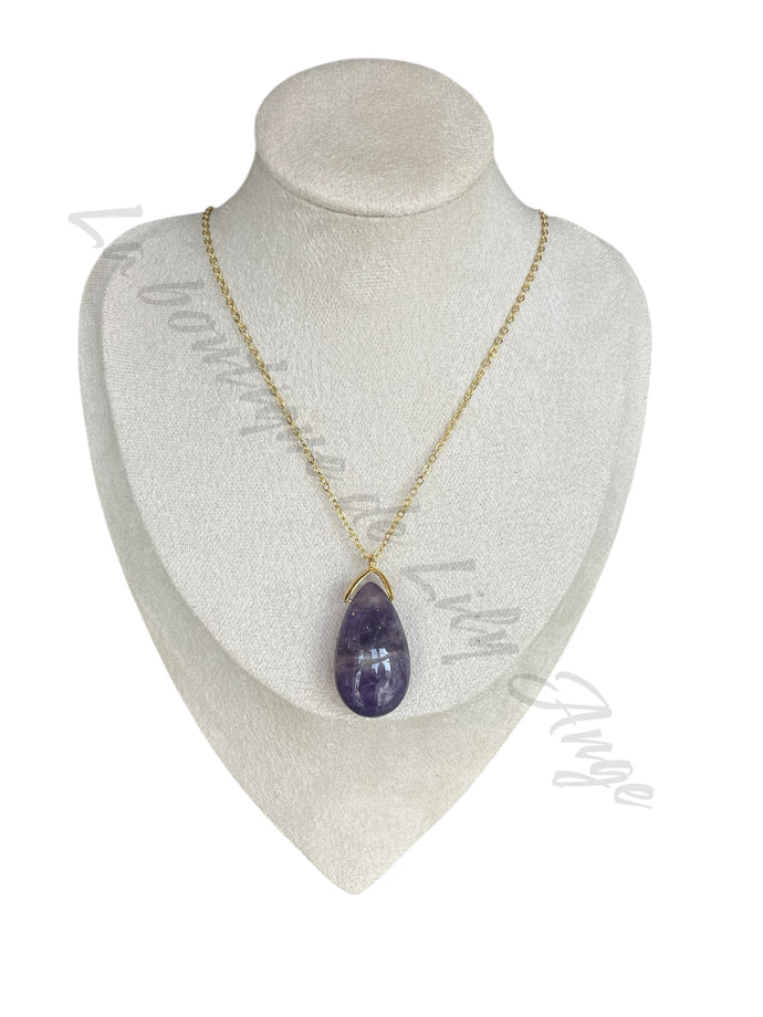 Pendentif  goutte Améthyste
