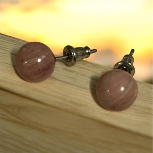 Boucles d'oreille Rhodonite A