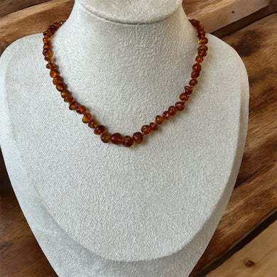 Collier Ambre cognac enfant