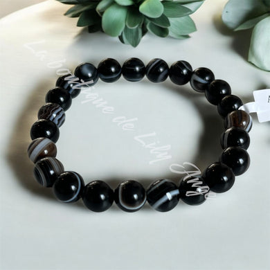Bracelet Agate œil 8mm AAA
