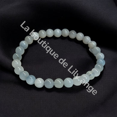 Bracelet Aigue marine 6 mm AB