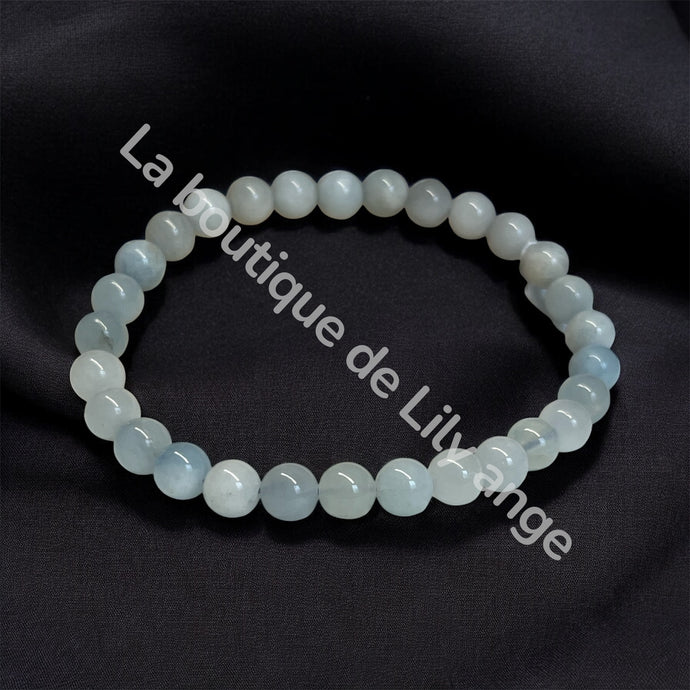 Bracelet Aigue marine 6 mm AB