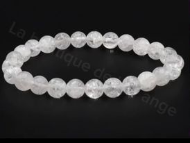 Bracelet Cristal de roche 8MM crack A