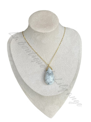 Pendentif goutte Howlite