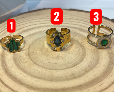 Bague acier inoxydable doré