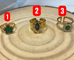 Bague acier inoxydable doré