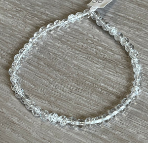 Bracelet Cristal de roche crack A 4 mm