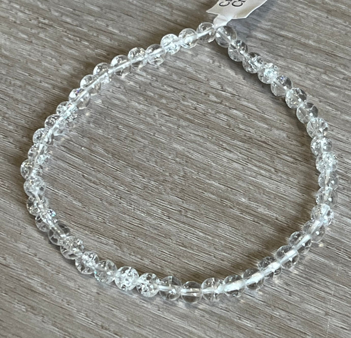 Bracelet Cristal de roche crack A 4 mm