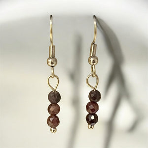 Boucle d'oreille Grenat A