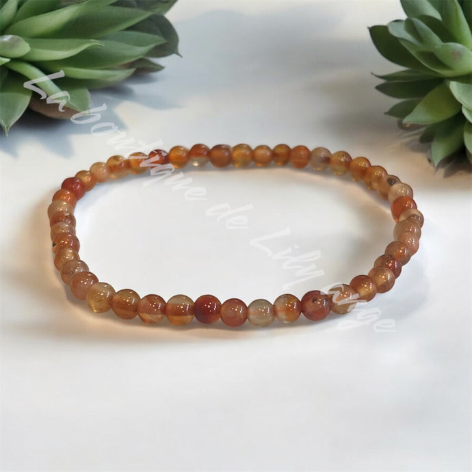 Bracelet Cornaline 4 mm