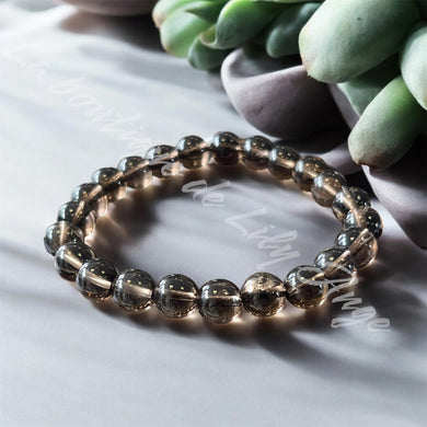Bracelet Cristal de roche fumé 8mm