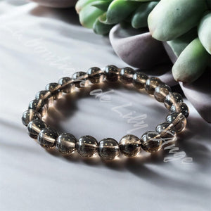 Bracelet Cristal de roche fumé 8mm