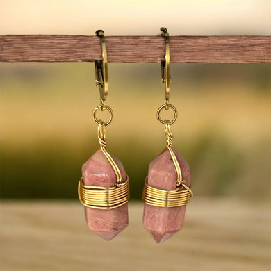Boucles d'oreille Rhodonite A