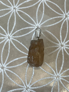 Pendentif citrine brute + chaîne