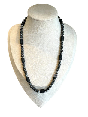 Collier Hématite / Pierre de lave