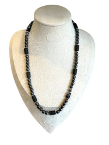 Collier Hématite / Pierre de lave