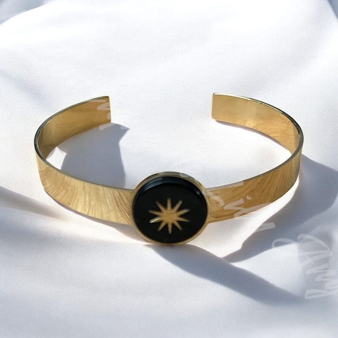 Bracelet jonc Obsidienne noire