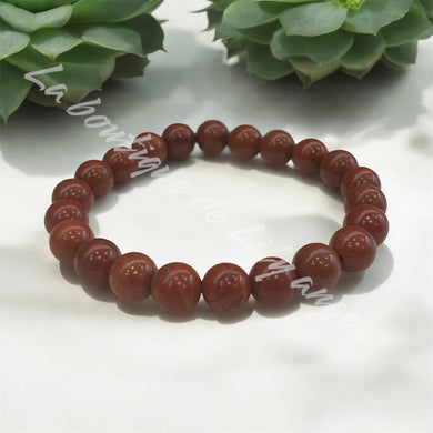 Bracelet Jaspe rouge 8mm