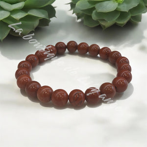 Bracelet Jaspe rouge 8mm