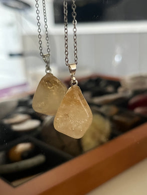 Pendentif citrine AB + chaîne