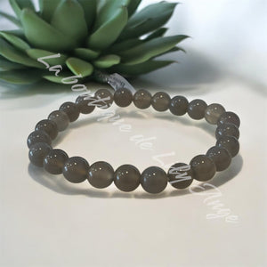 Bracelet boule Agate grise 8MM AB