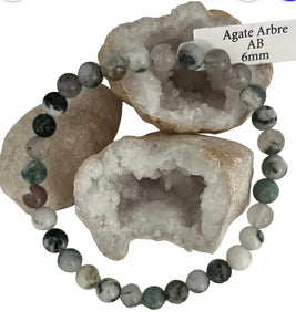 Bracelet Agate arbre 8 mm A