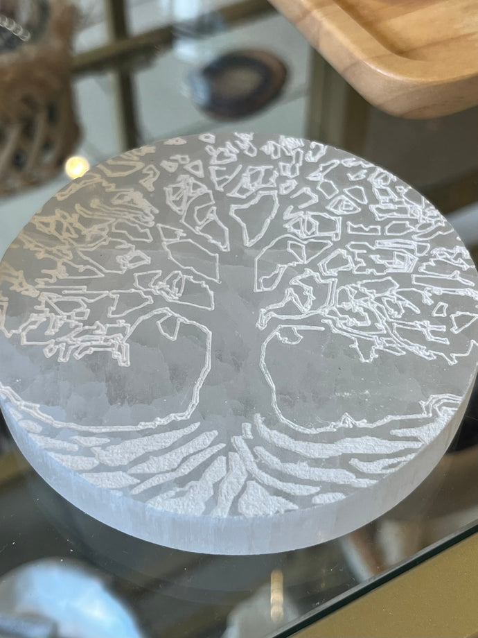 Plaque Sélénite arbre de Vie