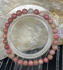 Bracelet boule rhodonite