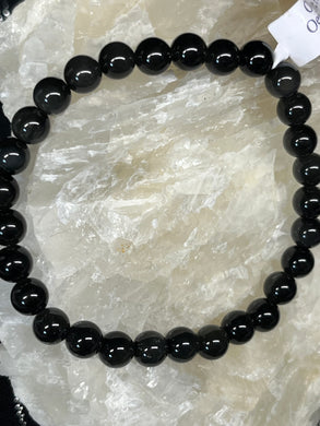 Bracelet Obsidienne Oeil celeste 6 mm A