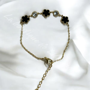 Bracelet fleurs/ strass