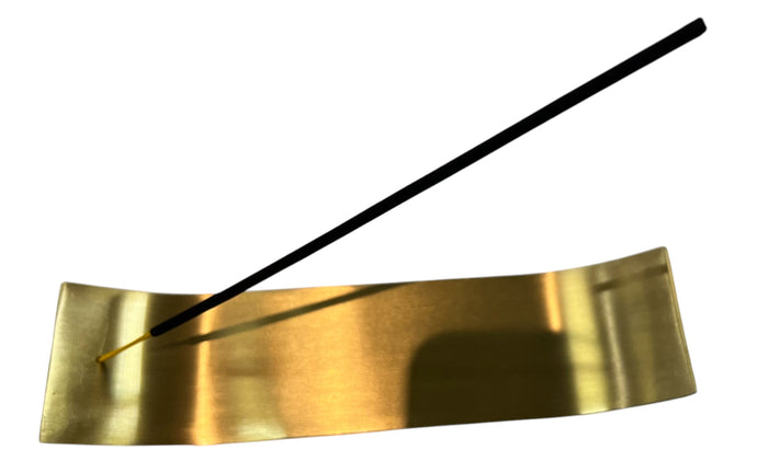 Porte encens métal doré