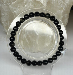 Bracelet Obsidienne dorée 8 mm A