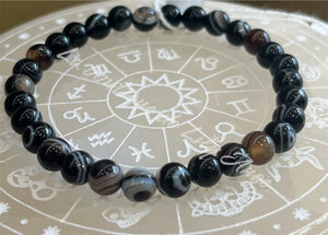 Bracelet Agate œil 6 mm AAA