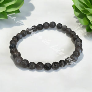 Bracelet pierre de Lune noire AA