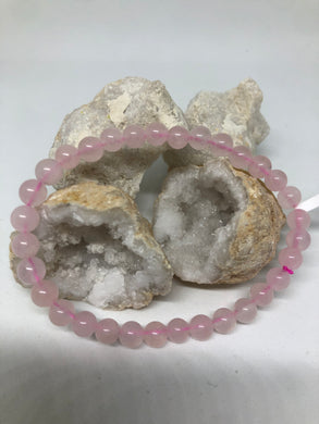 Bracelet Quartz rose A 6mm