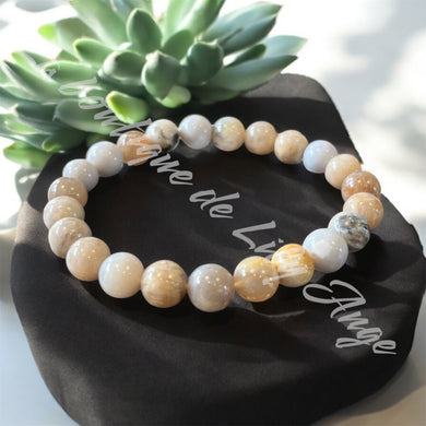 Bracelet Agate plume