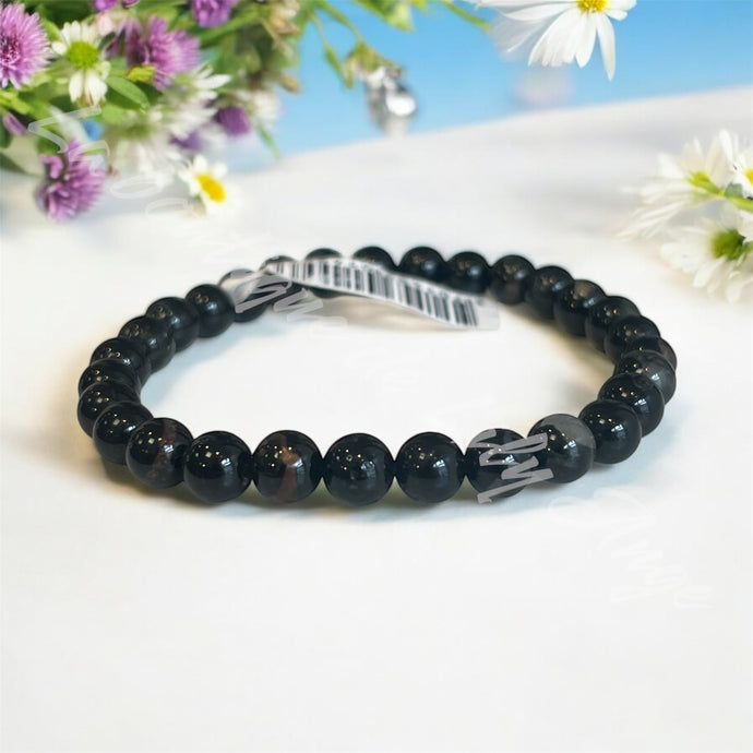 Bracelet Tourmaline Noire Quartz B 6mm