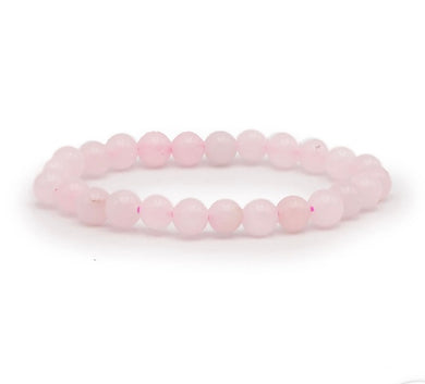 Bracelet  boule 6mm quartz rose enfant