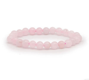 Bracelet  boule 6mm quartz rose enfant