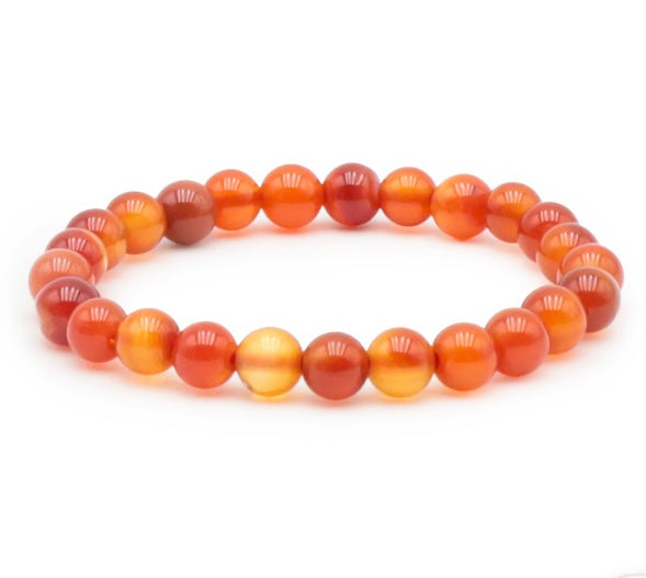 Bracelet boule 6mm Cornaline enfant