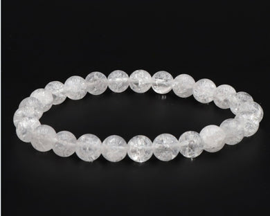 Bracelet boule 6mm Cristal de roche crack A enfant