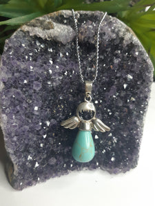 Pendentif  enfant ange turquoise